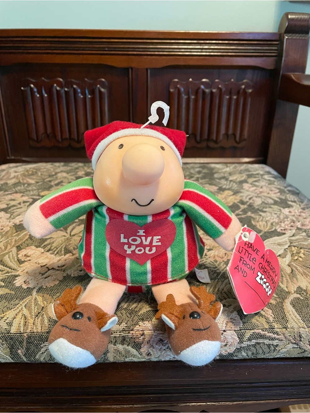 Vintage 1991 Ziggy I love you Christmas plush